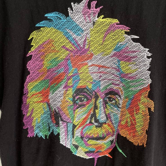 Bioworld Albert Einstein Black Multicolor Mens Casual Tee, M - Picture 4 of 4